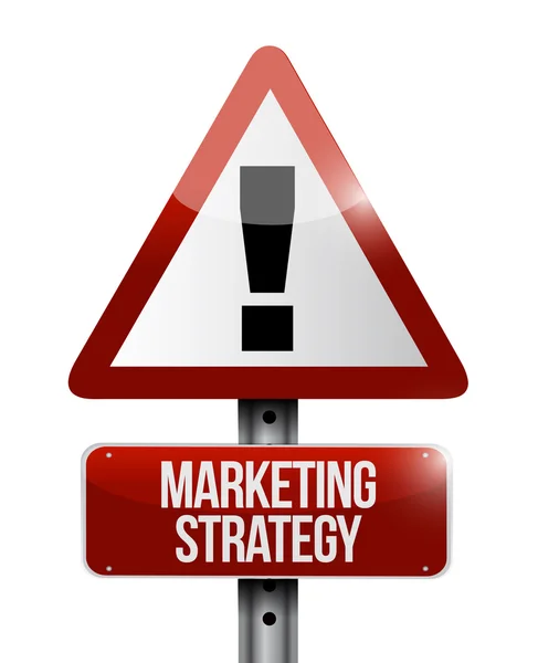 Marketing strategy warning sign concept — Stock Photo, Image