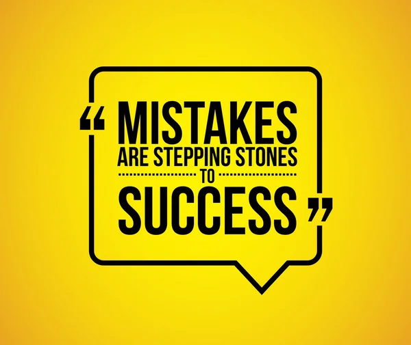 Mistakes are stepping stones to success quote — Stock Photo, Image