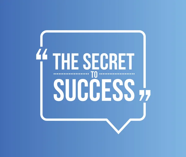 Il segreto del successo citazione — Foto Stock