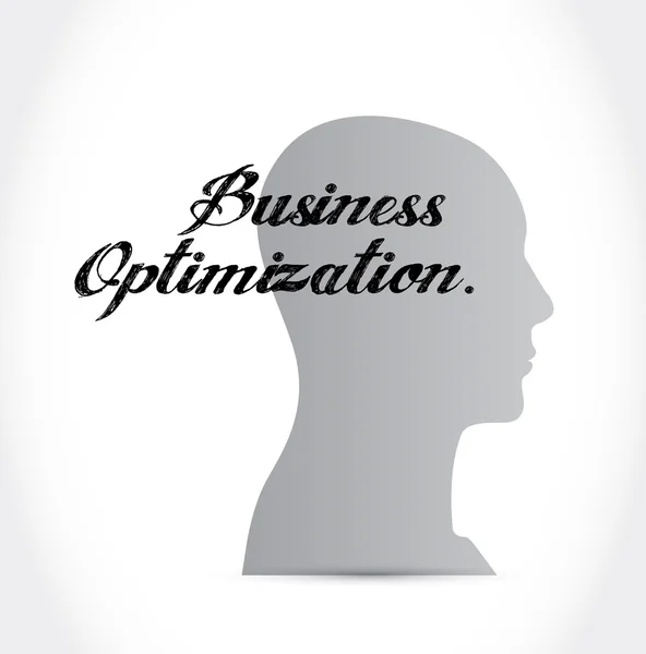 Business optimization brain sign concept — Stock Photo, Image