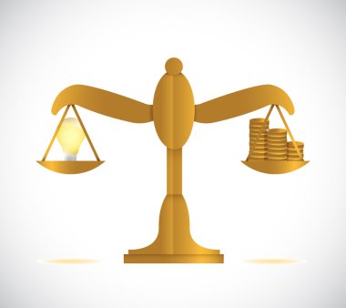 fikir ve nakit dengesi illüstrasyon