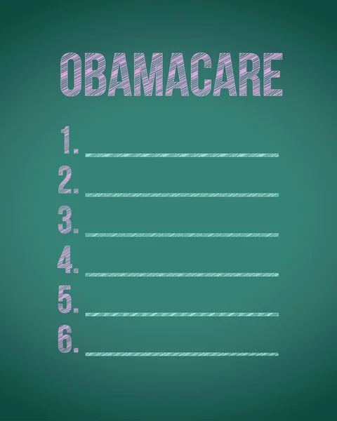 Obama care list board illustration design — Stock Photo, Image