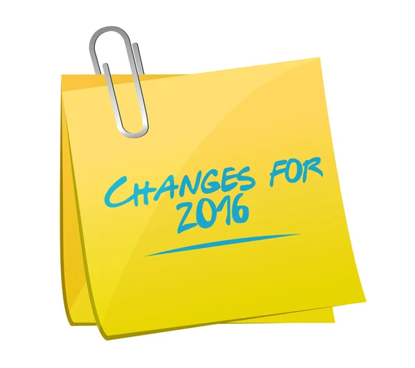 Changes for 2016 memo post sign — Stock Photo, Image