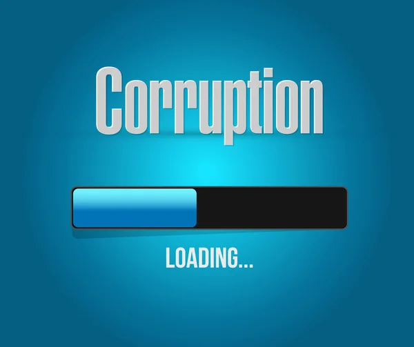 Corruption loading concept sign — Stock Photo, Image