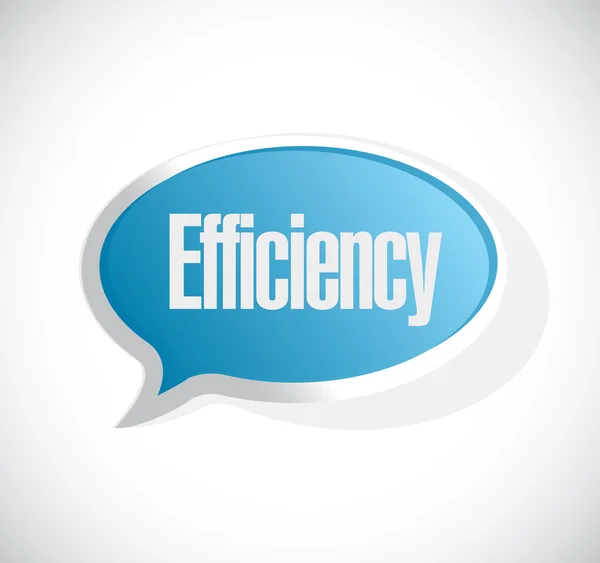 Efficiency message bubble sign — Stock Photo, Image
