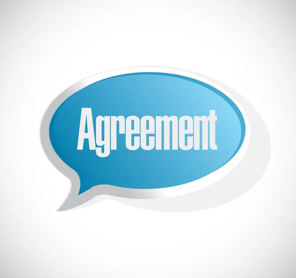 Agreement message bubble sign — Stock Photo, Image