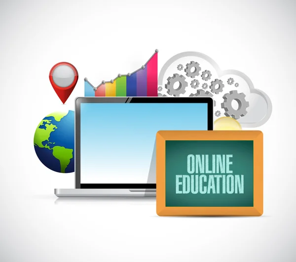 Online education business concept sign — Stock Photo, Image