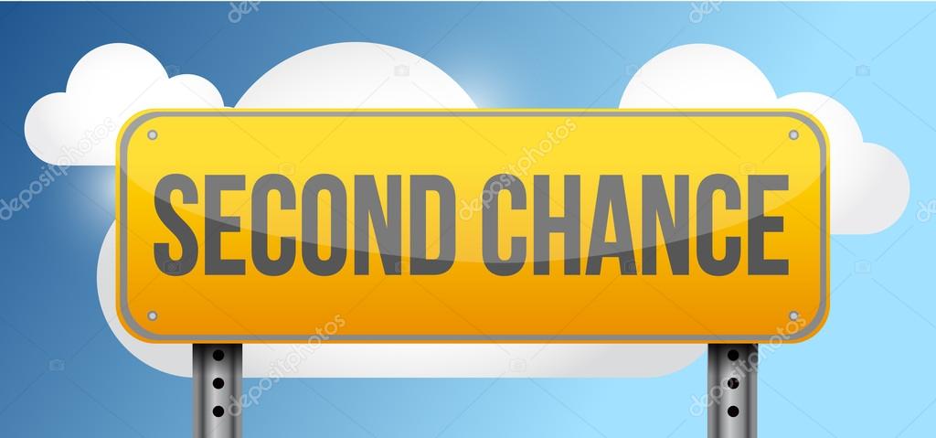 second chance yellow street road sign