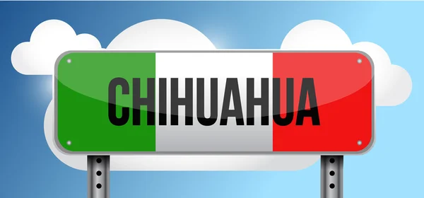 Chihuahua Mexico road street sign — Stock Photo, Image