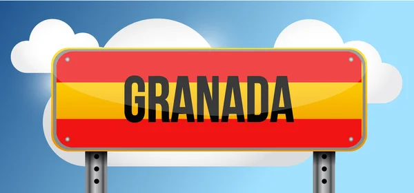 Granada spain road street sign — Stock Photo, Image