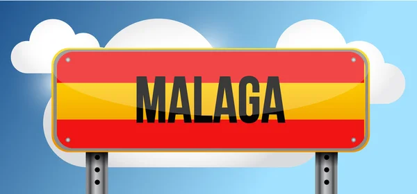 Malaga spain road street sign — Stock Photo, Image