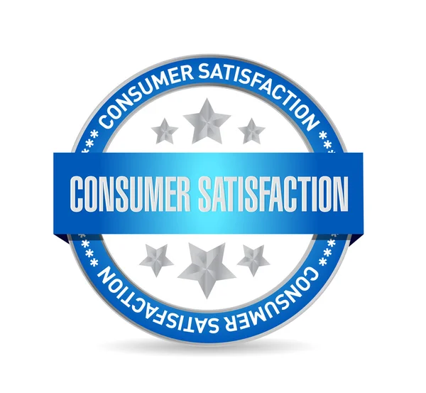 Satisfaction des consommateurs sceau signe concept — Photo