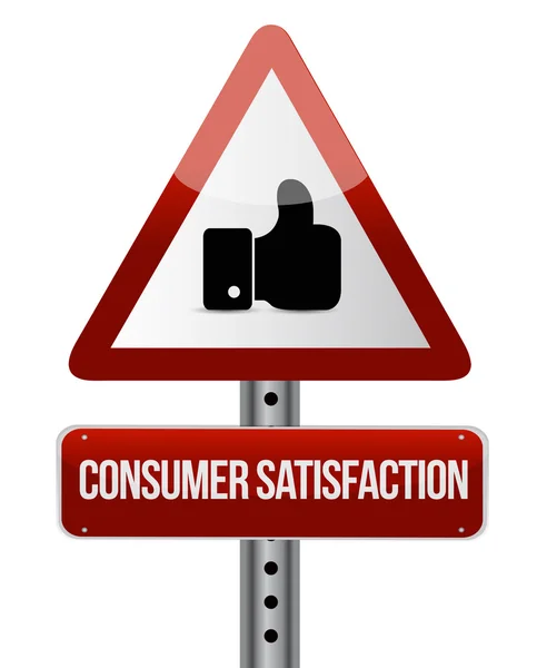 Satisfaction des consommateurs comme concept de signalisation routière — Photo