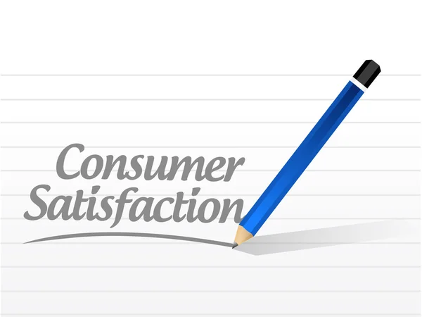 Concept de panneau de message de satisfaction des consommateurs — Photo