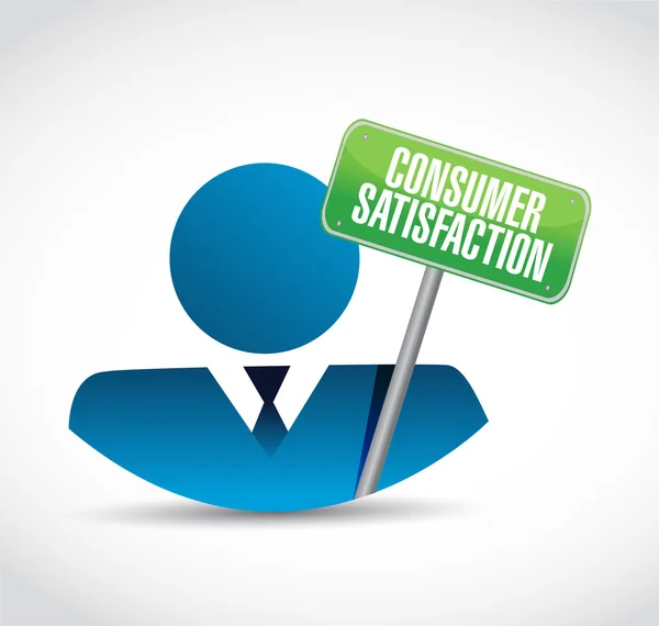 Consumer Satisfaction businessman sign concept — Stock Photo, Image