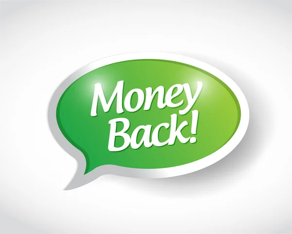 money back message bubble