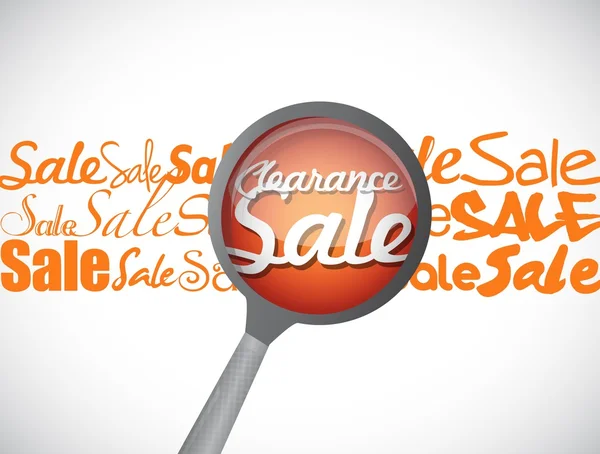 Clearance sale magnify glass — Stock Photo, Image