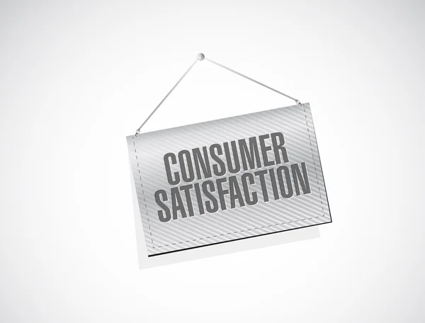 Consumer Satisfaction hanging banner sign concept — Stock Photo, Image