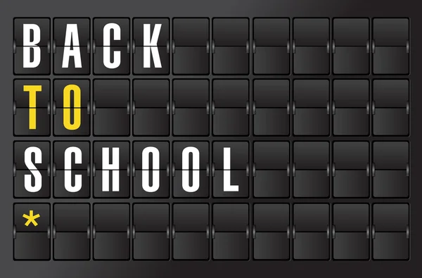 Back to school sign on airport board — Stock Photo, Image