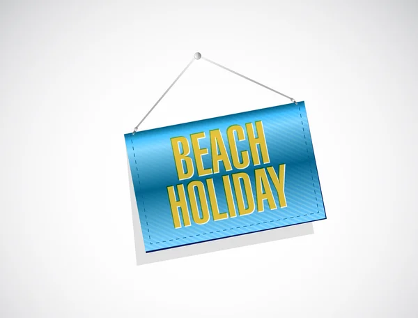 Beach holiday banner sign illustration — Stock Photo, Image