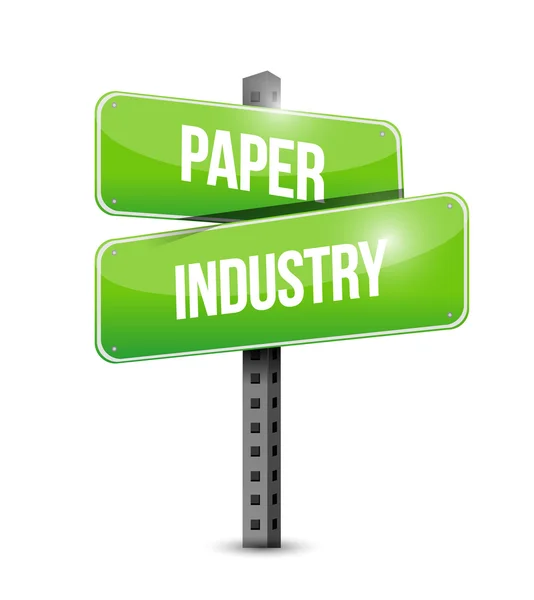 Papier industrie weg teken illustratie — Stockfoto