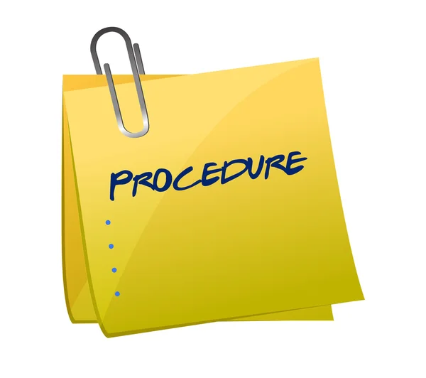 Procedure list memo post illustration — Stock Photo, Image