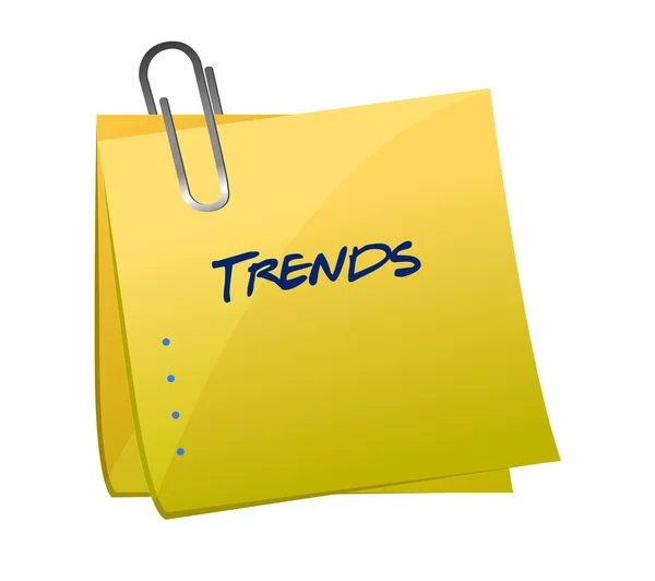 Trends list memo post illustration — Stock Photo, Image