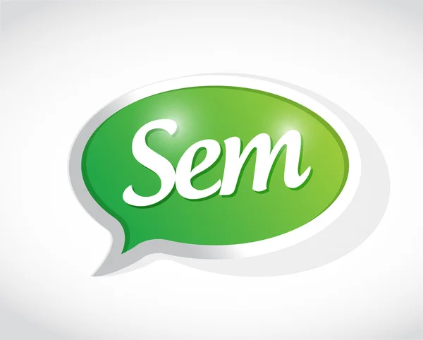 Sem speech message bubble — Stock Photo, Image