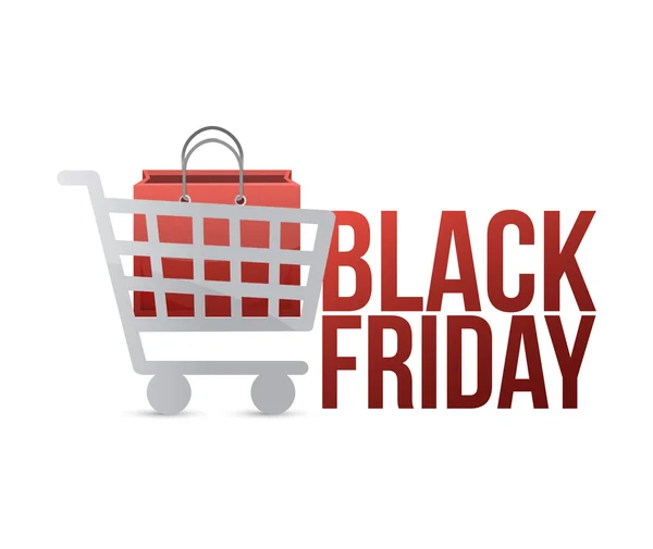 Black friday shopping cart koncept — Stockfoto