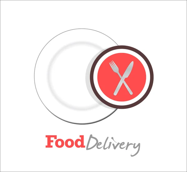 Food delivery plate concept illustration — Stock Photo, Image