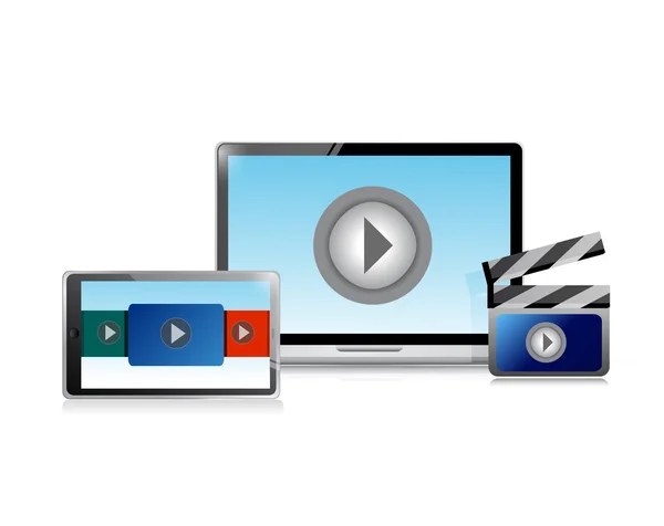 Video marketing koncept illustration — Stockfoto