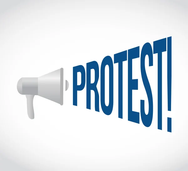 Protest megaphone message at loud. concept — Stock Photo, Image