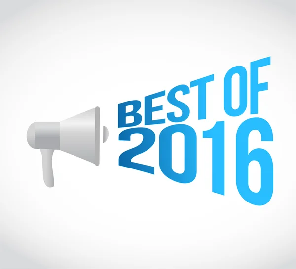 Mejor de 2016 mensaje de megáfono en voz alta. concepto —  Fotos de Stock