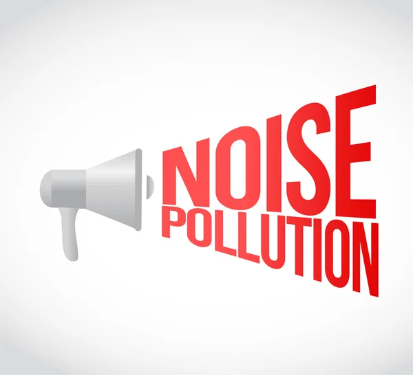 Mensaje de megáfono de contaminación acústica en voz alta. concepto — Foto de Stock