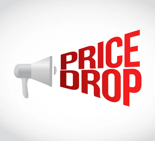 Price drop megaphone message at loud. concept — Stock Photo, Image