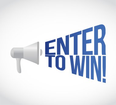 megafon mesajı yüksek sesle, kazanmak için girin. kavramı