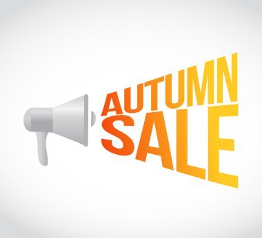 yüksek sesle, sonbahar satış megafon mesaj. kavramı