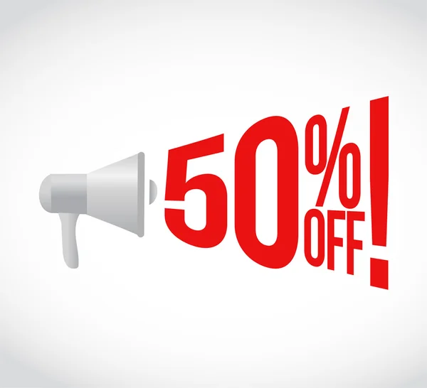 50 percent off message concept sign — Stock Photo, Image