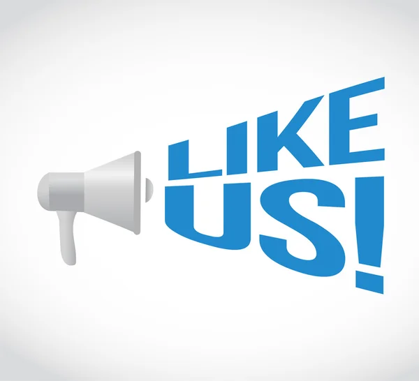 Like us message concept sign illustration — Stock Photo, Image