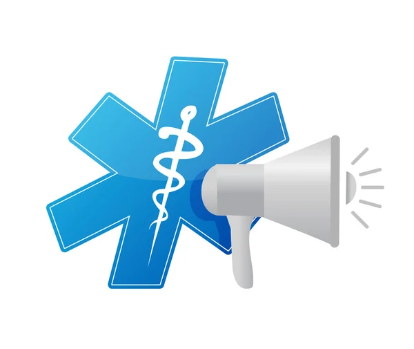 Medical megaphone message illustration — Stock Photo, Image