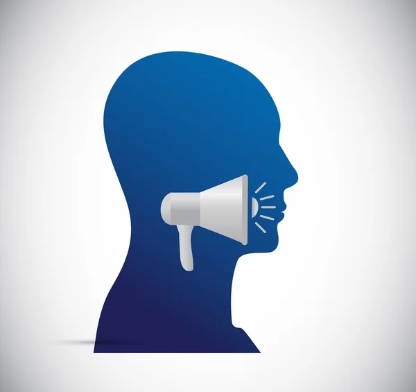 Megaphone screaming concept illustration — Stock Photo, Image