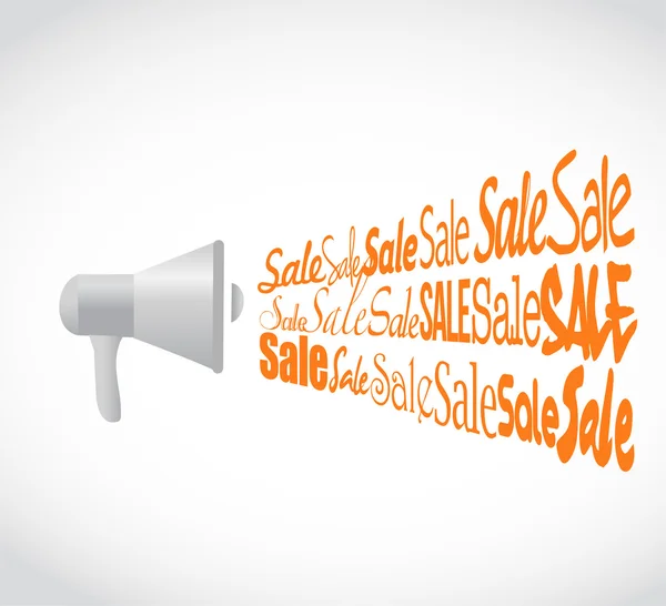 Megaphone sale sign illustration design graphic isolated over white — 图库照片