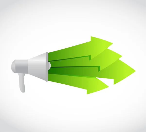 Megaphone arrow illustration design isolated over white — Stock Photo, Image