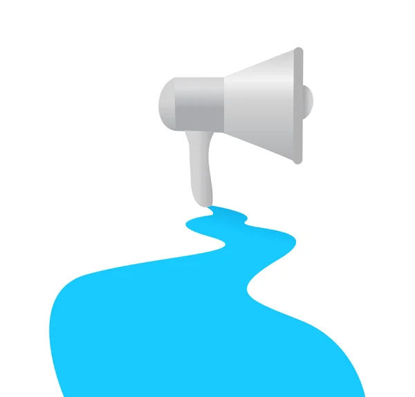 Megaphone paint illustration design isolated over white — Stock Photo, Image