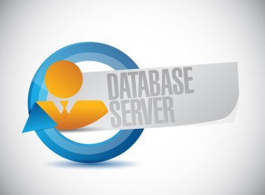 veritabanı sunucusu avatar işareti illüstrasyon tasarım grafik