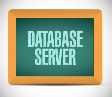 veritabanı sunucusu kara tahta işaret illüstrasyon tasarım grafik