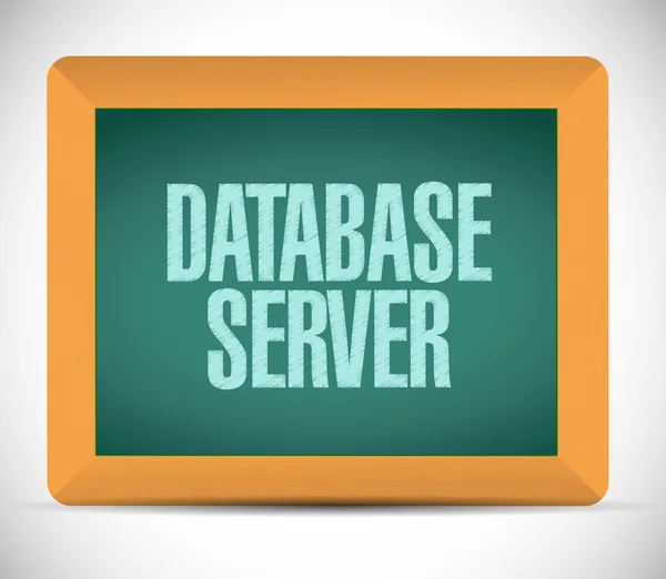 Database server lavagna segno illustrazione disegno grafico — Foto Stock