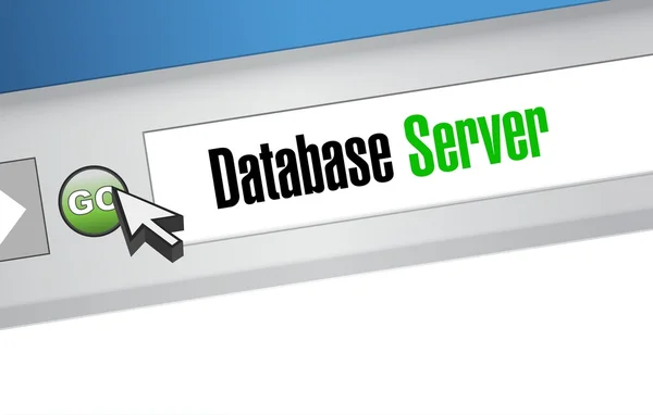 Графический дизайн сайта сервера баз данных — стоковое фото