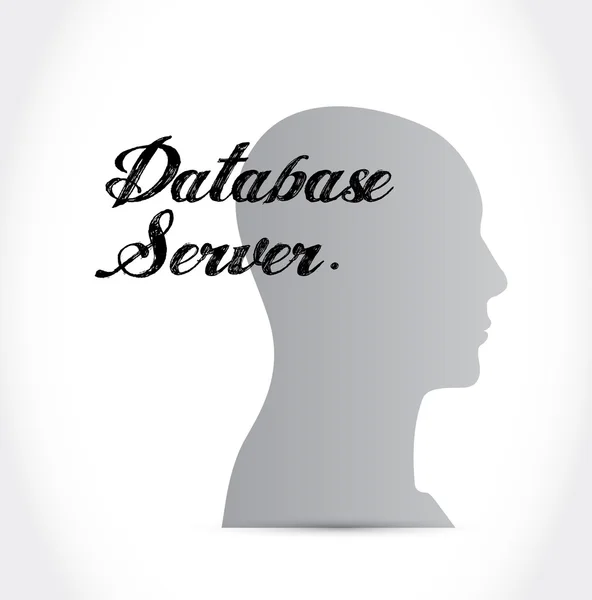 Database server thinking sign illustration design graphic — Stock Photo, Image