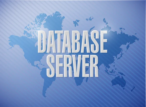 Database server world map sign concept illustration design graphic — Stock Photo, Image